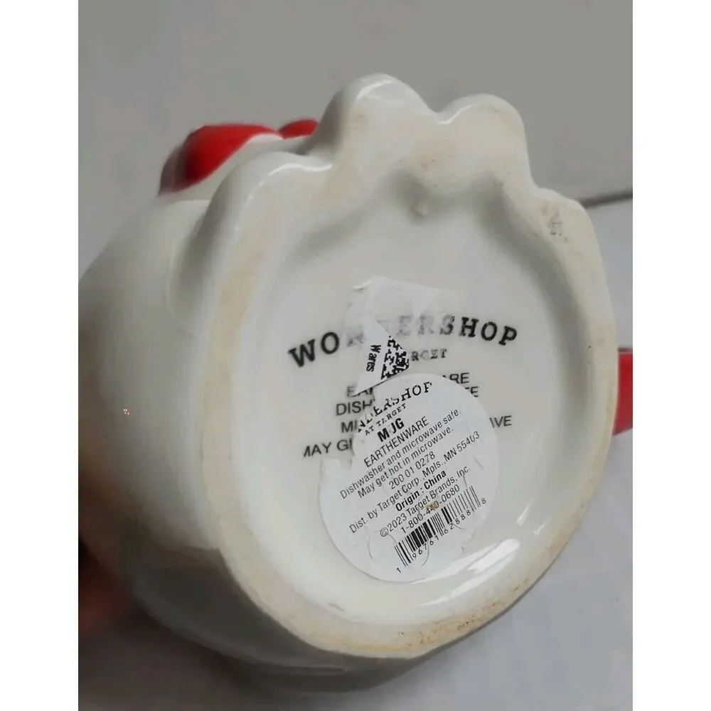 2023 Target Wondershop Cat with Polka Dot Bow Tie Coffee Tea Earthenware Mug